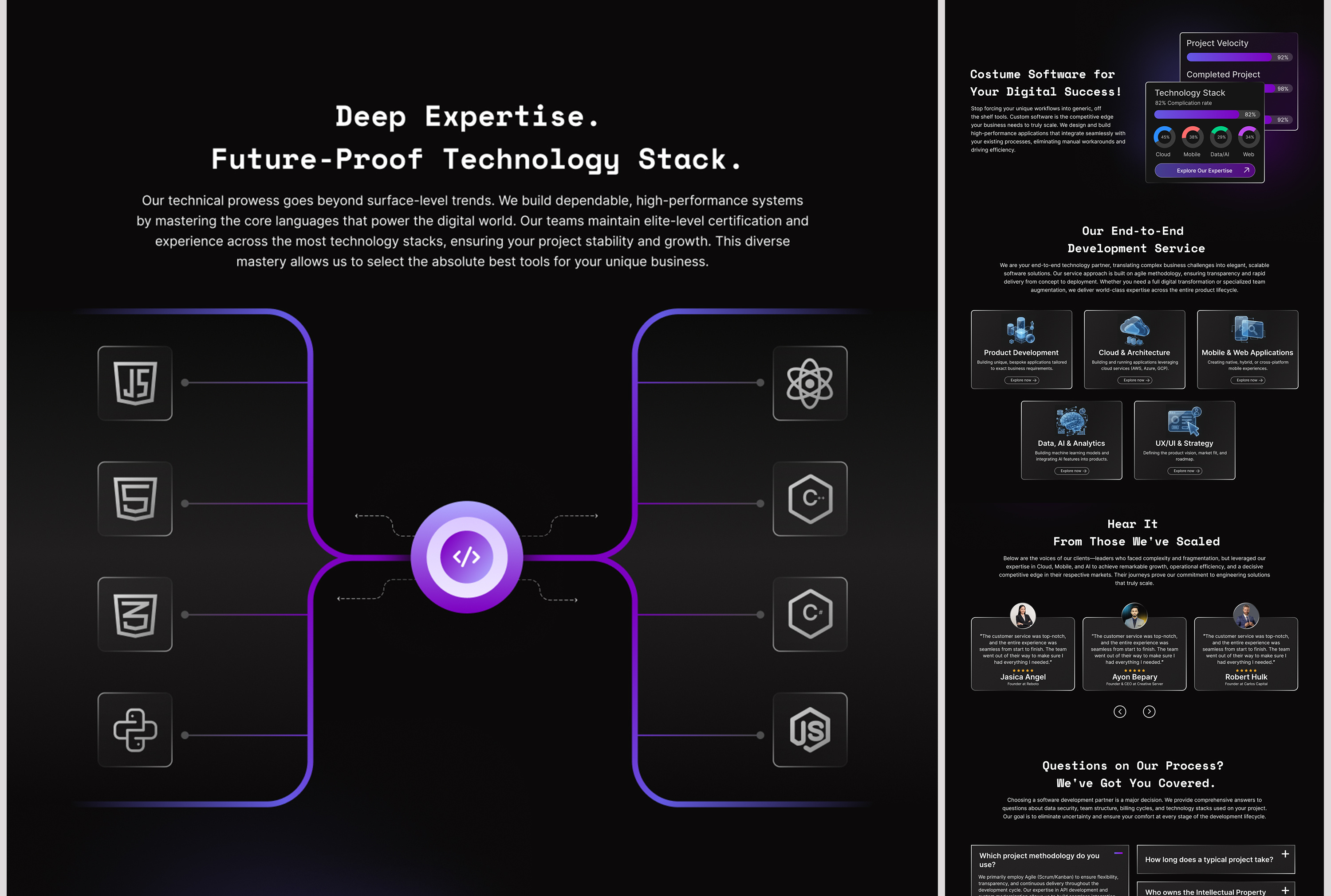 Example of Saas Website, Landing Page UI/UX Design