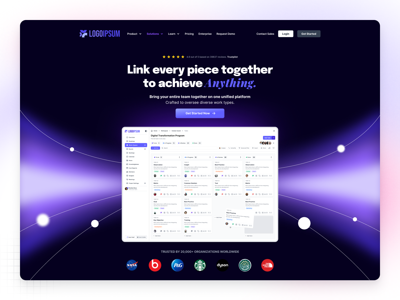 Example of Web Design UI/UX For Startups