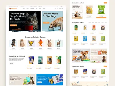 Pet Shop eCommerce Website ecommerce ecommerce landingpage ecommerce website landing page design pet care pet care website pet ecommerce website pet food shop pet food website pet shop ui pet theme petshop responsive website design ui ui ux design ux website design