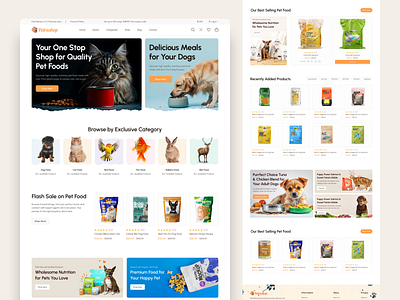 Pet Shop eCommerce Website ecommerce ecommerce landingpage ecommerce website landing page design pet care pet care website pet ecommerce website pet food shop pet food website pet shop ui pet theme petshop responsive website design ui ui ux design ux website design