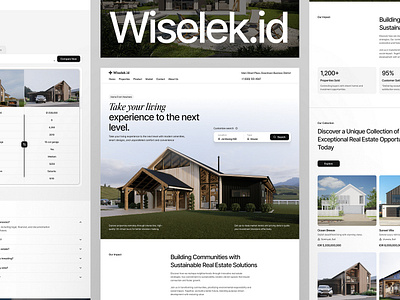 Wiselek.id - AI-Powered Real Estate Landing Page agent ai ai technology aidriven apartment architecture building business clean design figma home landing page properties property realestate ui web web design website