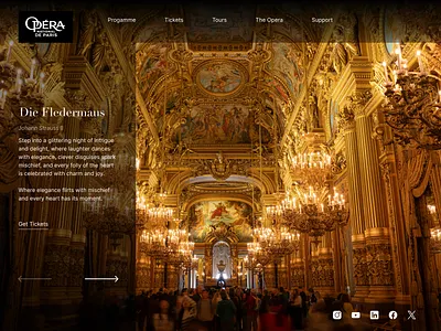 Luxury Opera House Website: Opéra Garnier arts culture elegant france high end ux luxury luxury website modern opera paris premium design