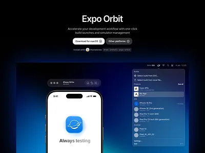 Orbit dev tool illustration layout mobile product react simulator ui web