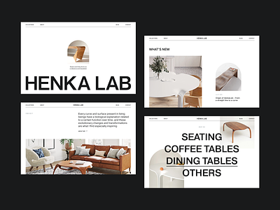 HenkaLab Redesign clean composition design ecommerce furniture grid homepage minimal minimalism porfolio product simple studio typography ui uiux ux webdesign