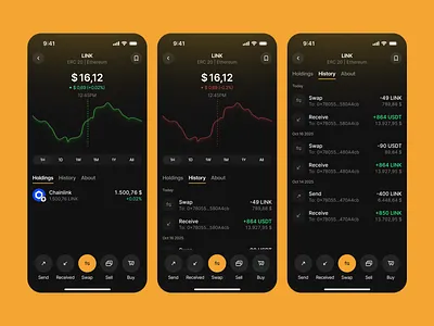 Crypto Wallet Mobile App app app payment bank banking banking app crypto crypto wallet design expenses finance finance app fintech mobile mobile app money transaction transfer ui ux wallet