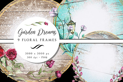 Garden Floral Frames clipart design floral graphic design