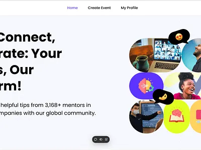 Evently - Events website branding design frontend development illustration ui ui design ux web application website design website development