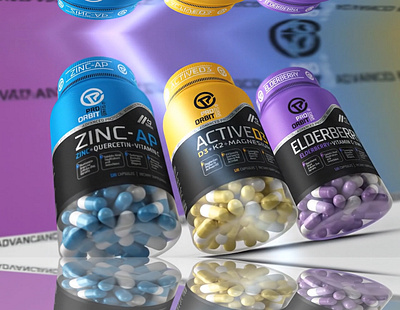 Supplement Branding 3d 3dimages arquimediastudios branding laab label packaging supplements