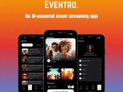 AI Event Streaming App (Eventro) android android app android app design android app development app design app development design frontend development mobile app mobile app development mobile development ui ui design ux