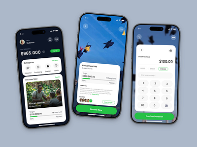 Donation & Charity Mobile App – Fundraising UI Design app design charity app charity campaign charity fund charity mobile app crowdfunding design donate app donation app donation mobile app fundraising mobile app interface mobile app design ui ui design ui designer