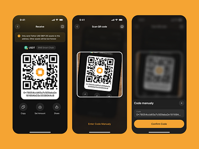 Crypto Wallet Mobile App app app payment bank banking crypto crypto wallet design expenses finance fintech mobile mobile app money qr scanner transaction transfer ui ux wallet