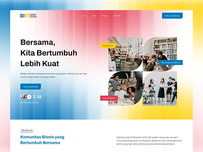 BIM - Community Growth Platform business growth call to action collaboration tool colorful ui community building community platform engagement platform event showcase gradient design landing page membership site modern web design networking platform photo gallery professional community responsive design social network startup community user testimonials vibrant colors