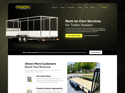 Rent-to-Own Dealer Website Design trailers ui uidesign ux uxdesign webdesign websitedesign