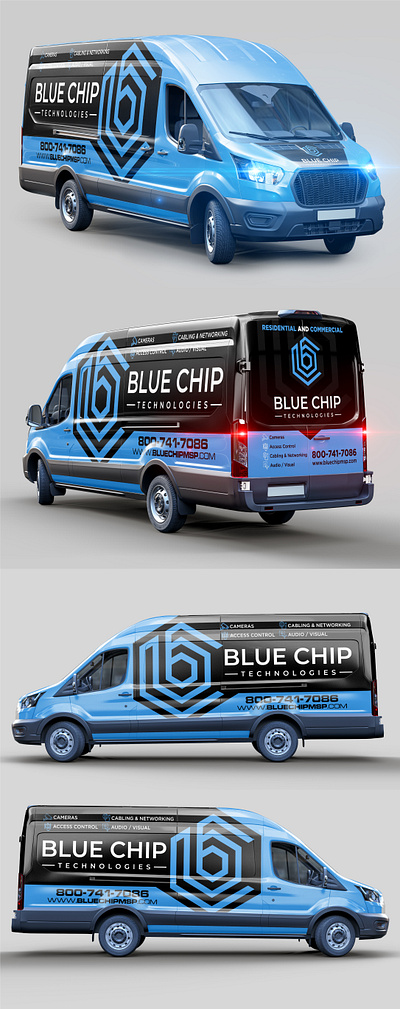 Blue Chip I Van Wrap branding creative wrap graphic design logo van wrap