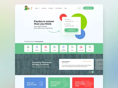 Personal Loan Connection Website UX fintech loans personalloan ui uidesign ux uxdesign webdesign websitedesign