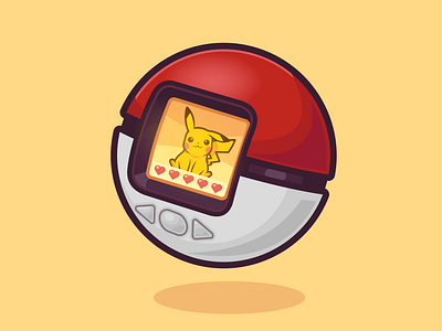 Pokémon Poke-nade Monster Ball⚡ anime ball branding cartoon cute doodle flat game icon illustration logo pet device pikachu pocket ball poke ball pokemon retro tamagotchi toy virtual