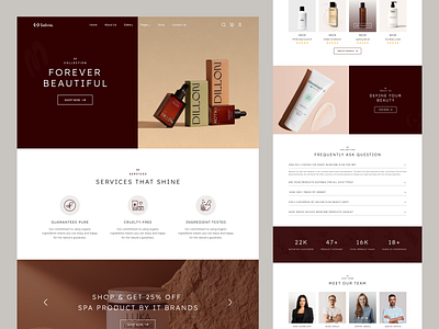 Beauty Product Website Design beauty care website beauty product beauty product landing page ecommerce landing page minimal design product u design ui ui dsign web design website design