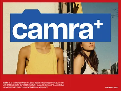 CAMRA+ — Where AI Meets the Art of Classic Film agency ai analog brand identity branding camera cinematic classic creative design logo modern tech branding typographic visual identity visual storytelling