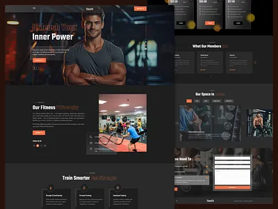 TitanFit — Modern Fitness Landing Page bodybuilding clean ui dribbble design fitness fitness app fitness ui fitness website gym gym landing page gym website design health landing page modern design responsive design ui design uiux ux design web design web ui workout