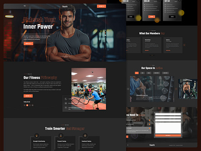 TitanFit — Modern Fitness Landing Page bodybuilding clean ui dribbble design fitness fitness app fitness ui fitness website gym gym landing page gym website design health landing page modern design responsive design ui design uiux ux design web design web ui workout