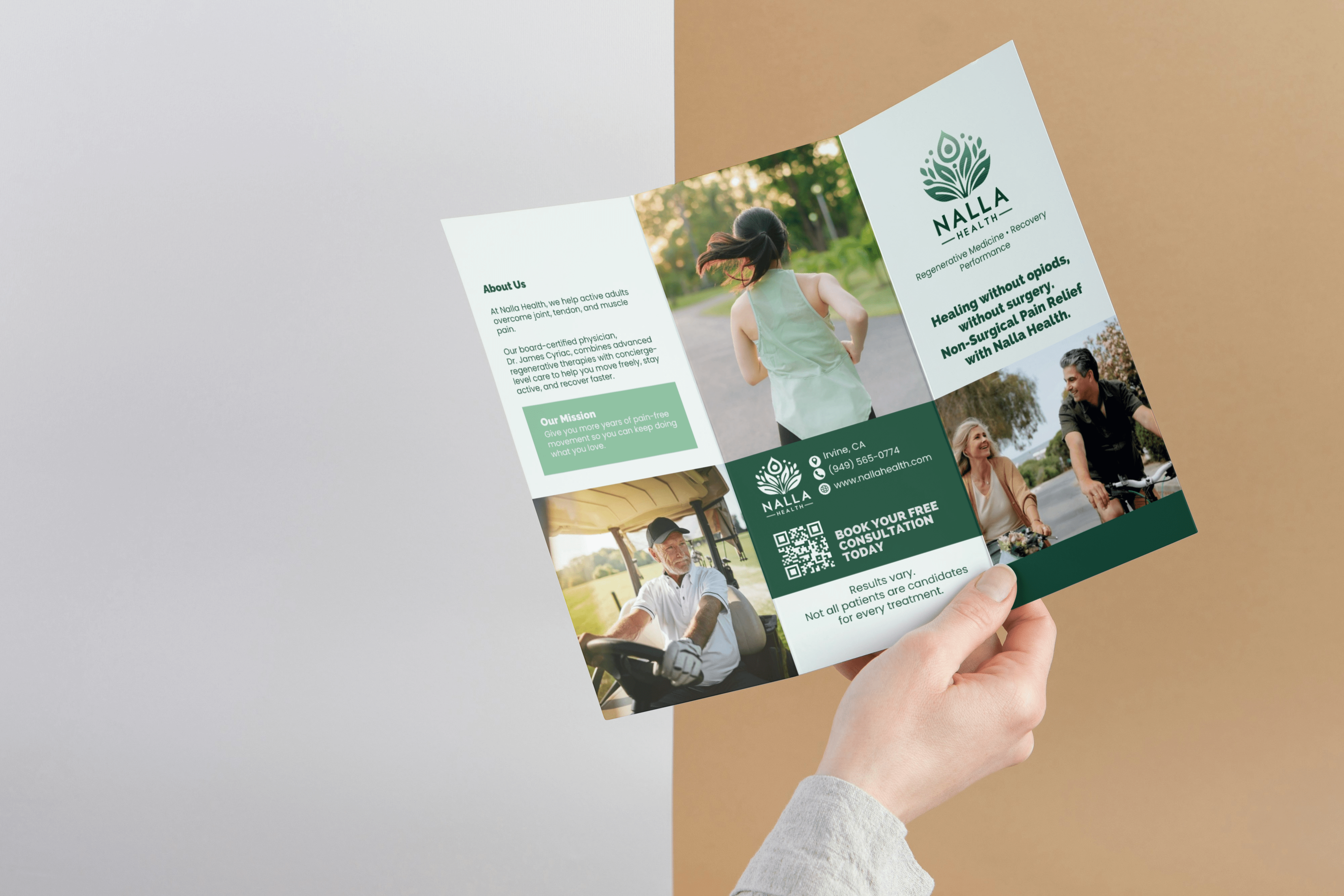 Nalla Health – Brochure Design advertising affinity branding brochure design canva canvva design editorial flyer graphic design indesign layout marketing medical trifold print design trifold typography