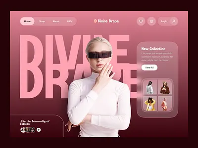 Fashion Website Design app design clean ecommerce fashion fashion website landing page modern modern design modern landing page modern website product rifat ony shop ui ux web design website design women fashion