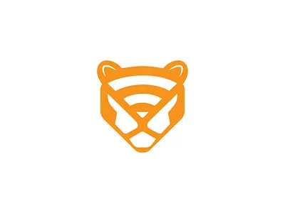 Geometric Tiger Head Wi-Fi Logo Design animal brand identity branding cat game geometric high speed logo illustration king logo design mark modern logo network logo premium signal logo symbol tiger logo tiger wi fi logo vector wi fi logo