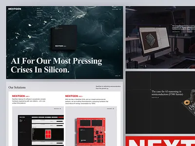 AI Research & Infrastructure Website ai landing page ai website aidesign aitech cleanui cloud darktheme futureofai hardwaredesign innovation landingpage minimaldesign modernweb nextgen semiconductor techdesign technology uiux webdesign websiteconcept
