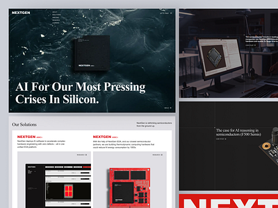 AI Research & Infrastructure Website ai landing page ai website aidesign aitech cleanui cloud darktheme futureofai hardwaredesign innovation landingpage minimaldesign modernweb nextgen semiconductor techdesign technology uiux webdesign websiteconcept