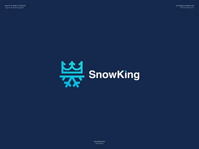 Snow+Crown Logo mark design. adobe illustrator brand identity brand logo branding guidelines branding mockup crown custom logo dribbble logo design logo design branding logo designer logo presentation logomark logos logotype marufiam modern logo snow visual identity