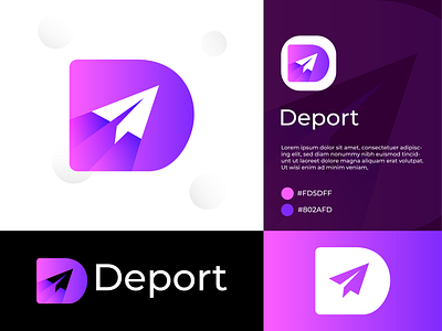 Deport-D letter-modern|3d letter mark logo-Design Concept 3d animation brand brand identity brand simple logo branding d deport d deport brand deport logo design graphic design illustration logo logo type motion graphics ui