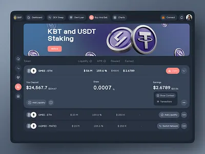 Crypto Staking Dashboard - Clean UI for Web3 Traders 🚀 blockchains crypto app crypto design crypto platform crypto staking dashboard ui defi finance staking staking dashboard