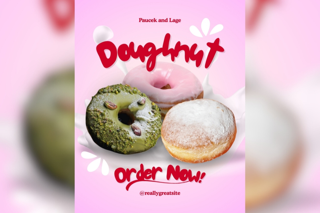 Donut Promo Design | Bakery Product Ad bakery branding colorful design confectionery creative advertising dessert design digital marketing donut doughnut flyers food branding food poster graphic design marketing pastry product advertisement product marketing social media social media design sweet food