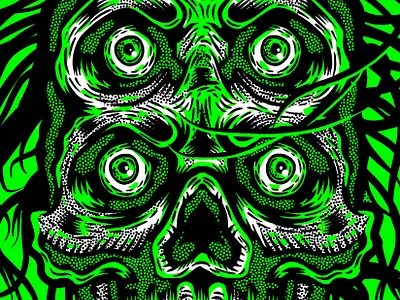 FOUR EYES! illustration skull vector