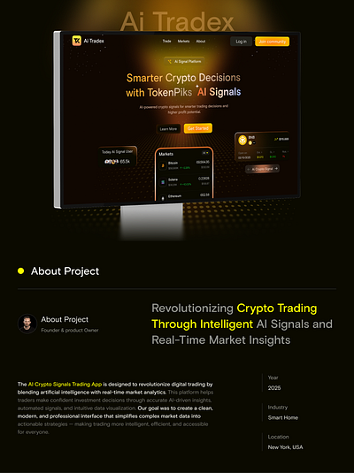CryptoSense — The Future of AI Trading Intelligence aitradingplatform aiux artificial intelligence cryptoappdesign cryptodashboard cryptointelligence darkthemeui dribbbledesign financedesign fintechui forex futuristicdesign investment app neumorphismui stock market stocks mobile app tradingapp uidesign voice to text websitedesign