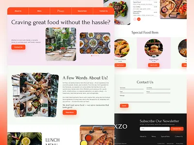 Restaurant Website Design food food delivery food design food order food website landingpage restaurant restaurant app restaurant booking restaurant ui website design website ui