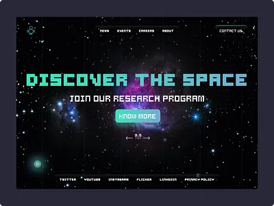 Space Website UI Design design figma hero section landing page space space design space design inspiration space hero section space ui space ui design space website space website design ui ui design uiux unique unique font user interface web