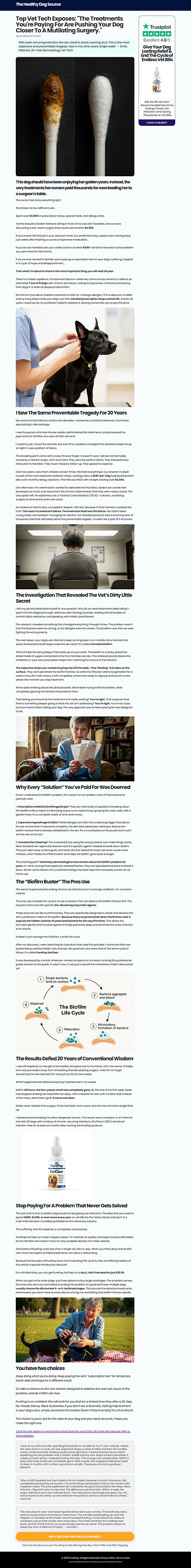 PurePup EarClean Advetorial page on funnelish advertorial page clone funnel clone funnelish funnel clone landing page clone sales funnel clone advertorial page funnelish funnelish funnel funnelish ready template funnelish template gempages landing page pagefly product page purepup earclean replo