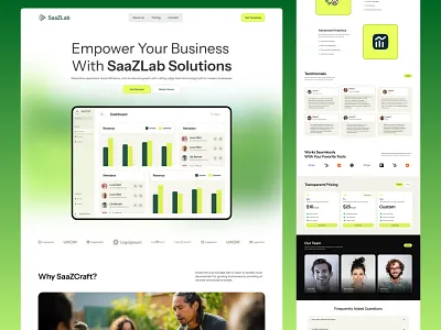 Modern SaaS Landing Page UI — Designed for Growth & Performance appdesign cleanui creativestudio darkmodeui dashboarddesign designsystem digitalagency figmadesign interactiondesign landingpage minimaldesign mobileapp nextgendesign productdesign saasdesign startupdesign uiuxdesign userinterface uxstrategy webdesign