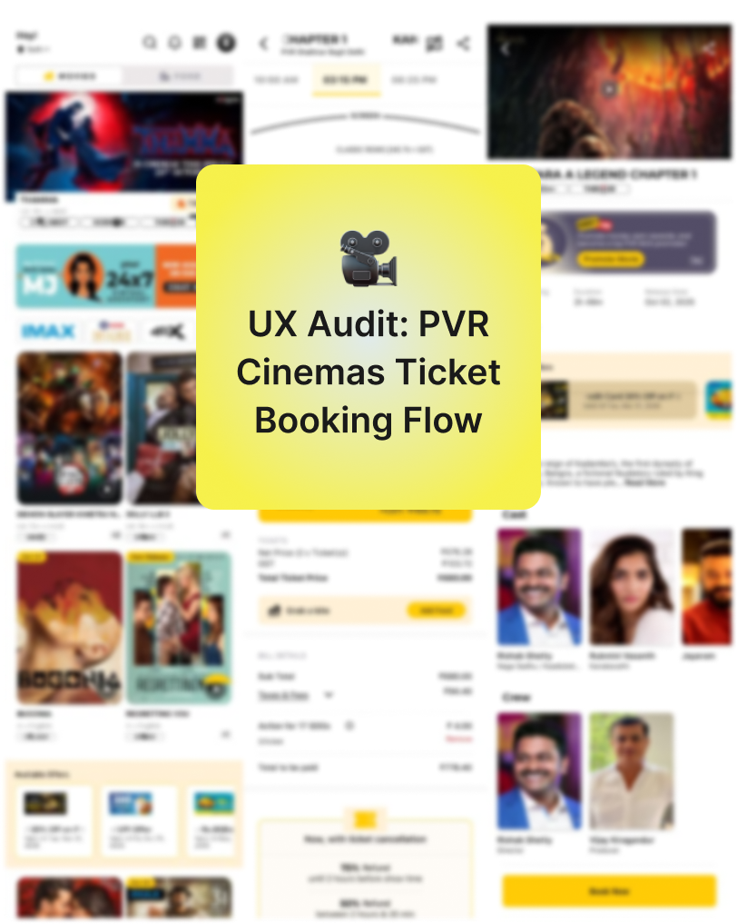 UX Audit : PVR Cinemas audit audit pattern audit report auditchallenge casestudy figma heuristic evaluation journey map pvr cinemas ui uiux user flow userexperience ux ux audit ux case study ux process