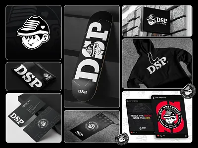 DSP Artstudio Branding art studio branding design design studio dsp logo graphic design illustration logo logo design logo mark mascot logo