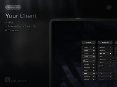 Open Source GUI #6 cheat game gui hack minecraft ui uiux uix ux