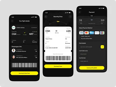 Travel Companion Mobile App - Flight Detail ✈️ boardingpass dashboard design flight app flight details ios mobile mobile app payment payment method product design ticket travel travel companion travel planner trip uiux vacation web app web design