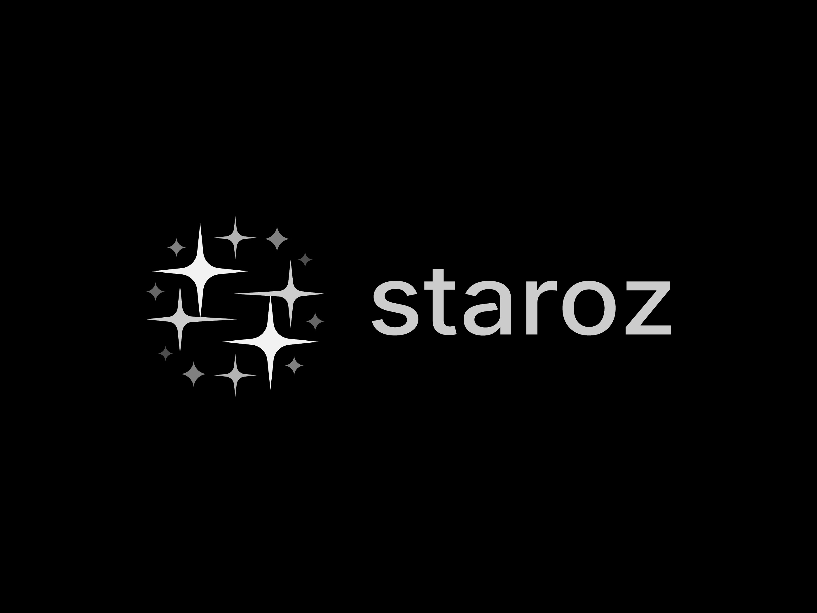 Staroz Logo — S & Z Hidden in a Circle of Stars branding creative graphic design icon identity letter logo lettering logo logo design logo ideas mark negative space logo star star logo symbol