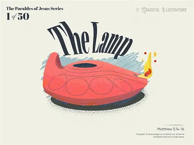 #1 The Parables of Jesus Christ - The Lamp bible city on a hill dont hide your light fire gospels illustration jesus christ life light parable of the lamp parables parables of jesus christ texture the lamp vector