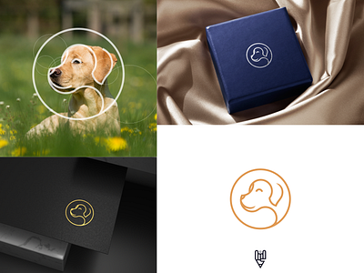 Dog Logo Design animal app branding design dog flat golden ratio graphic design grid logo icon illustration line art logo ui vector