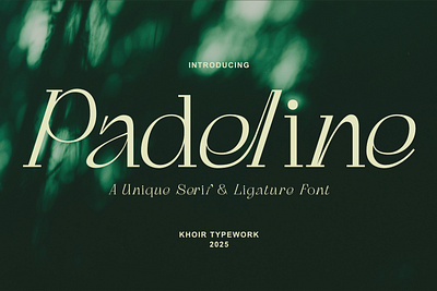 Padeline - A unique Serif branding calligraphy design display font elegant font graphic design logo logotype masculine modern font new font padel quotes serif tennis type type design typography unique font
