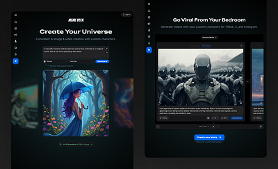 Landing Page Design - Consumer AI consumer landing page lp