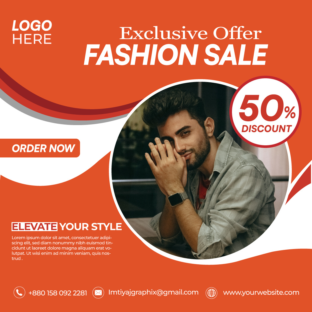 Example of Fashion Sale Social Media Post Design