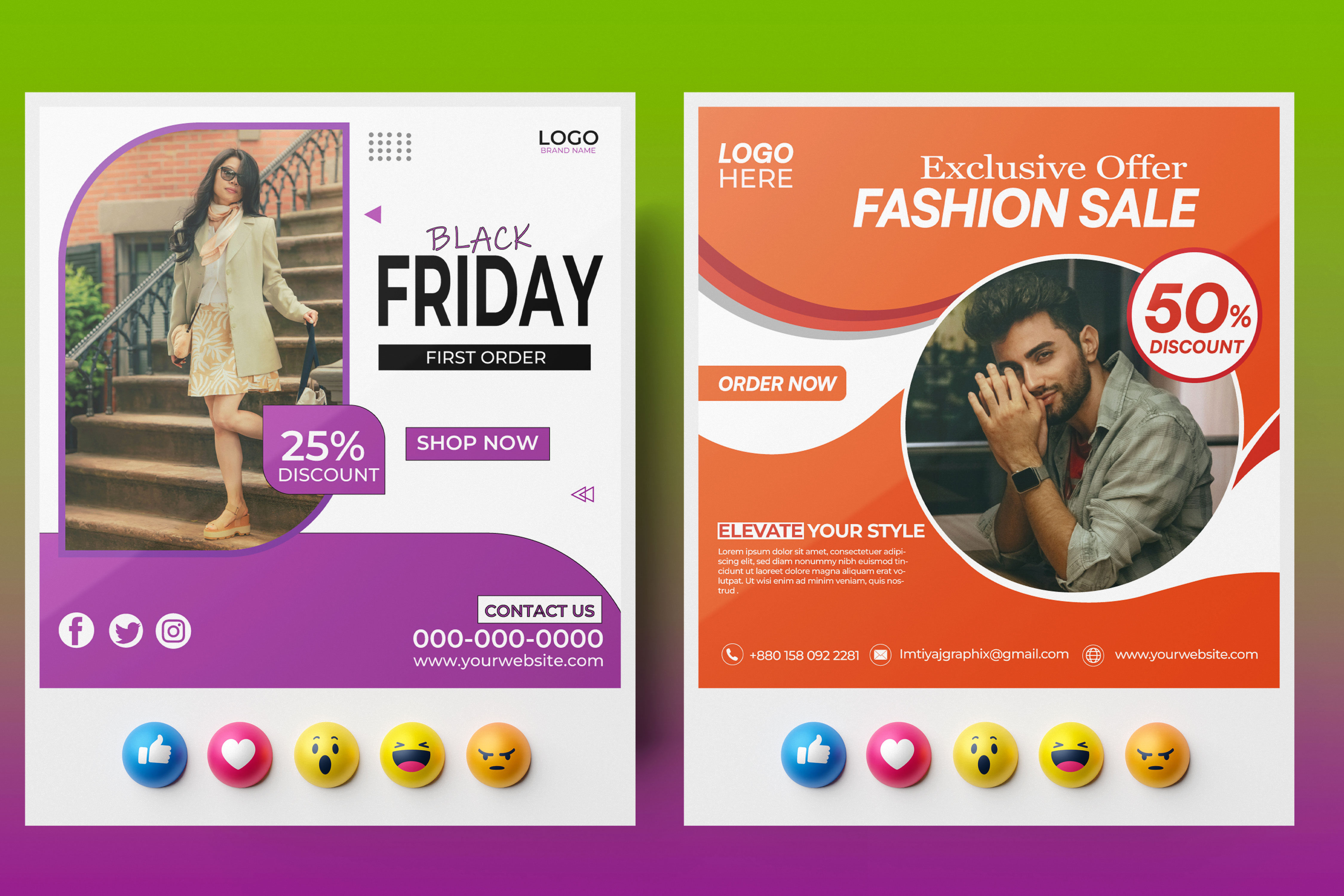 Example of Fashion Sale Social Media Post Design